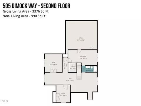 Floorplan - 505 Dimock Way, Wake Forest, NC 27587 photo 2 of 2