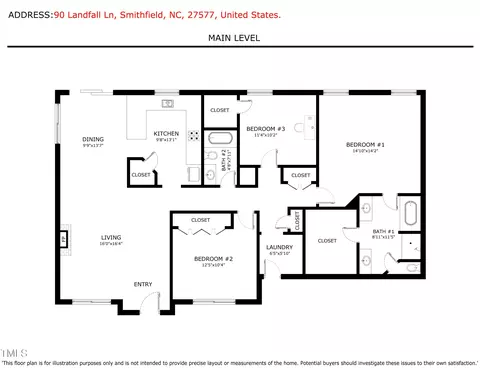 Floorplan - 90 Landfall Ln, Smithfield, NC 27577 photo 1 of 2