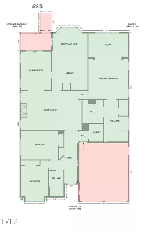 Floorplan - 105 Harkness Cir, Durham, NC 27705 photo 1 of 2