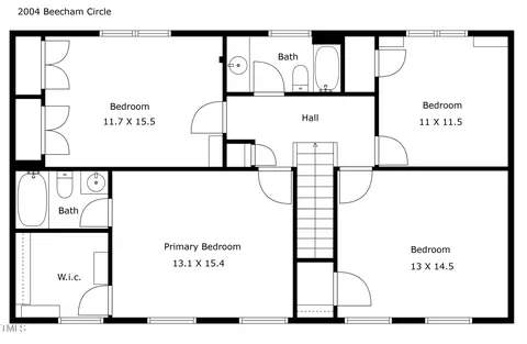 Floorplan - 2004 Beecham Cir, Raleigh, NC 27607 photo 3 of 8