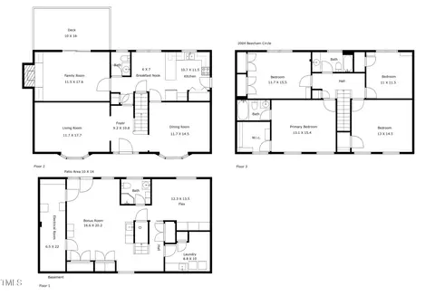 Floorplan - 2004 Beecham Cir, Raleigh, NC 27607 photo 8 of 8