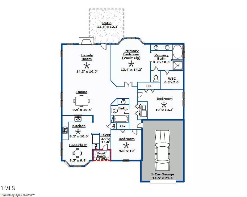 Floorplan - 11228 N Radner Way, Raleigh, NC 27613 photo 2 of 2