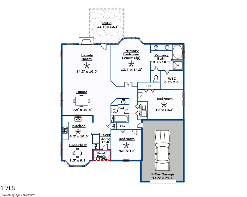 Floorplan - 11228 N Radner Way, Raleigh, NC 27613 photo 1 of 2