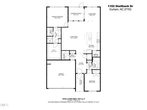 Floorplan - 1102 Shellbank Dr, Durham, NC 27703 photo 1 of 1