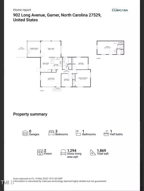 Floorplan - 902 Long Ave, Garner, NC 27529 photo 4 of 5
