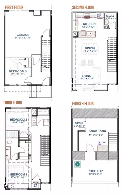 Floorplan - 512 Gordon St # 402, Durham, NC 27701 photo 1 of 1