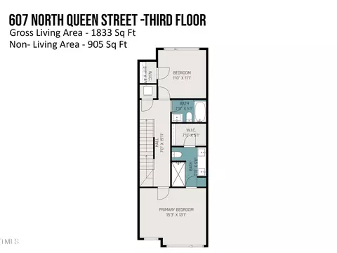 Floorplan - 607 N Queen St, Durham, NC 27701 photo 3 of 4