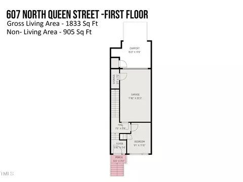 Floorplan - 607 N Queen St, Durham, NC 27701 photo 1 of 4