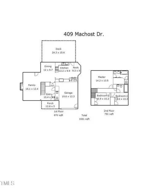 Floorplan - 409 Machost Dr, Garner, NC 27529 photo 1 of 2