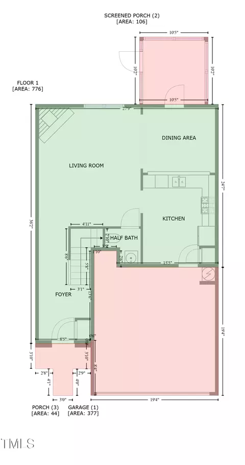 Floorplan - 520 Brier Crossings Loop, Durham, NC 27703 photo 2 of 5