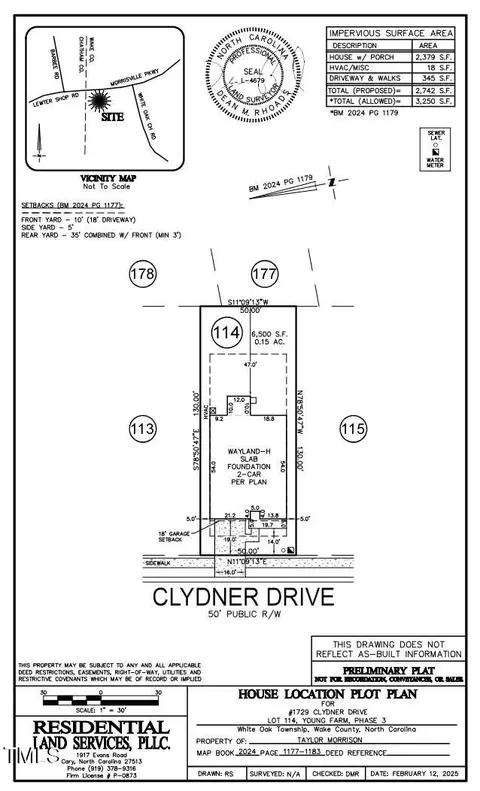 Floorplan - 1729 Clydner Dr, Apex, NC 27523 photo 3 of 3