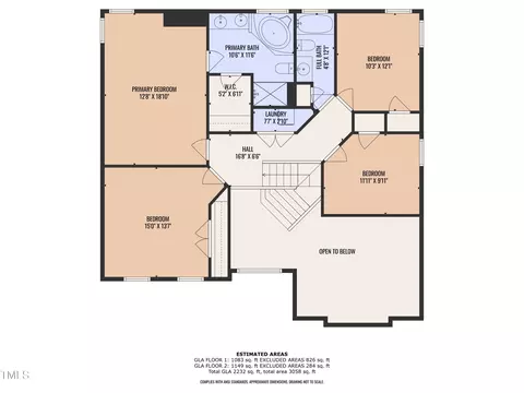 Floorplan - 2832 Steeple Run Dr, Wake Forest, NC 27587 photo 2 of 2