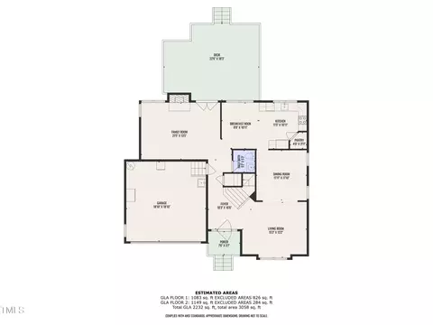 Floorplan - 2832 Steeple Run Dr, Wake Forest, NC 27587 photo 1 of 2