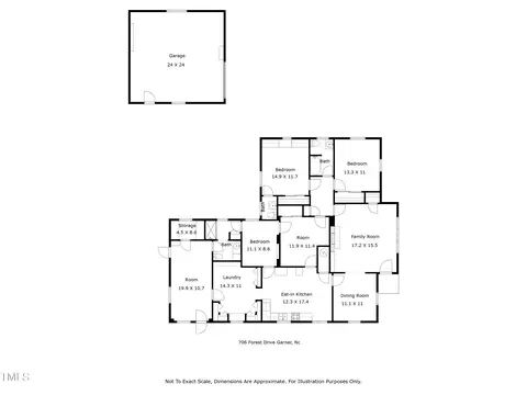 Floorplan - 706 Forest Dr, Garner, NC 27529 photo 1 of 1