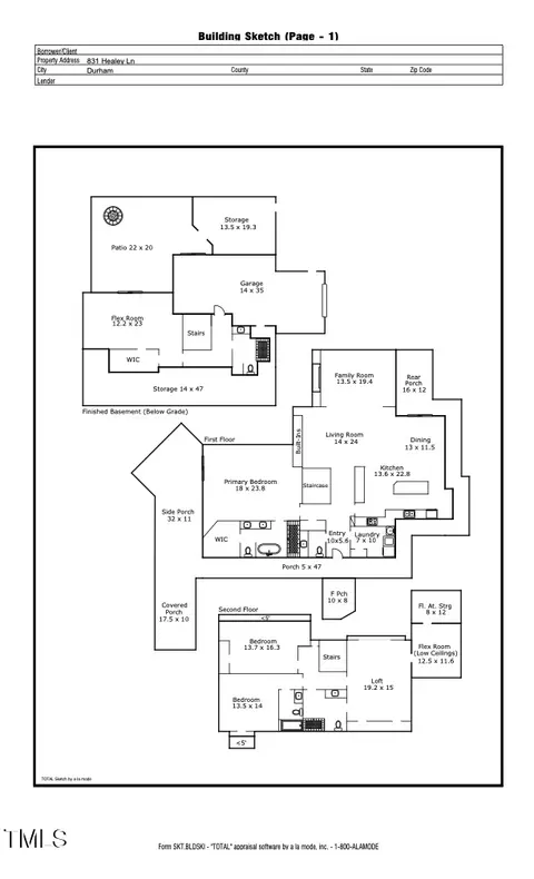 Floorplan - 831 Healey Ln, Durham, NC 27705 photo 1 of 1