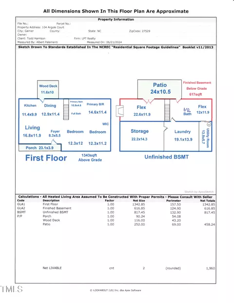 Floorplan - 104 Argyle Ct, Garner, NC 27529 photo 1 of 1