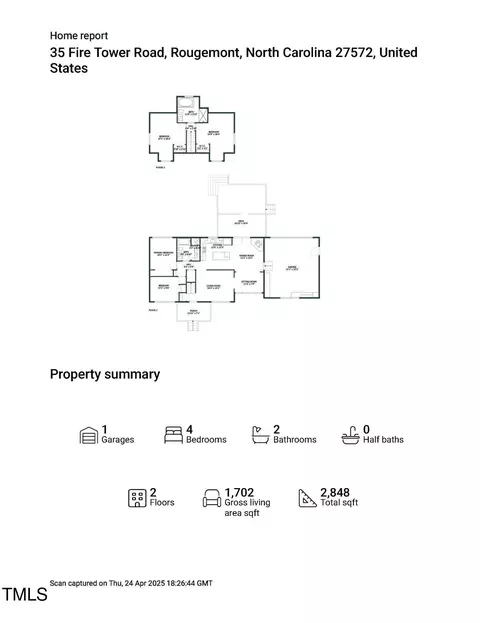 Floorplan - 35 Fire Tower Dr, Rougemont, NC 27572 photo 3 of 5