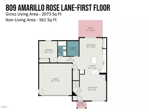 Floorplan - 809 Amarillo Rose Ln, Durham, NC 27712 photo 1 of 2