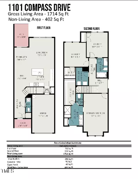 Floorplan - 1101 Compass Dr, Durham, NC 27713 photo 1 of 2