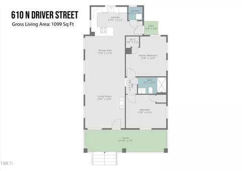 Floorplan - 610 N Driver St, Durham, NC 27703 photo 1 of 1