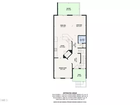 Floorplan - 231 Grindstone Dr, Apex, NC 27502 photo 2 of 6