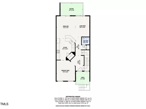 Floorplan - 231 Grindstone Dr, Apex, NC 27502 photo 5 of 6