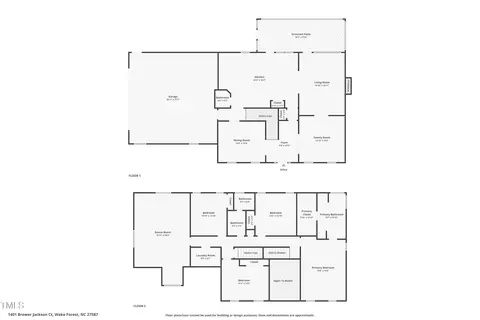 Floorplan - 1401 Brewer Jackson Ct, Wake Forest, NC 27587 photo 1 of 3