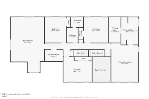 Floorplan - 1401 Brewer Jackson Ct, Wake Forest, NC 27587 photo 3 of 3