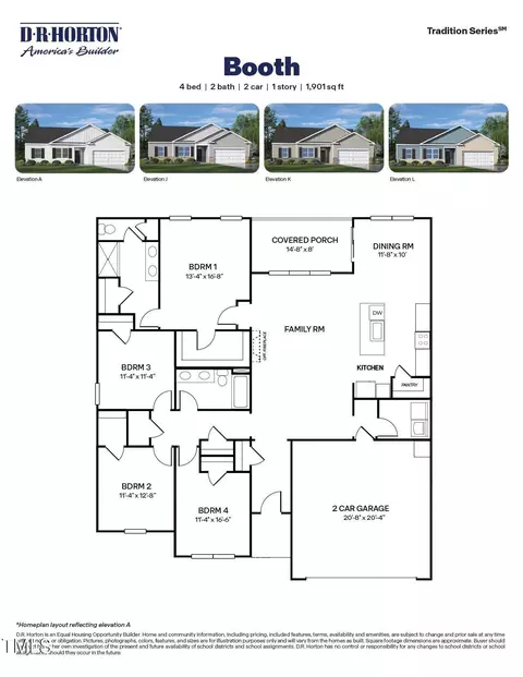 Floorplan - 10867 Beard Way, Bailey, NC 27807 photo 1 of 1