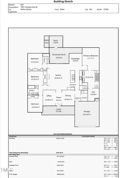 Floorplan - 7801 Charters End St, Willow Spring, NC 27592 photo 1 of 2