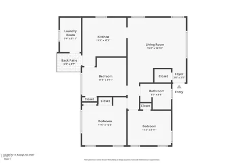 Floorplan - 912 Dixie Trl, Raleigh, NC 27607 photo 1 of 1