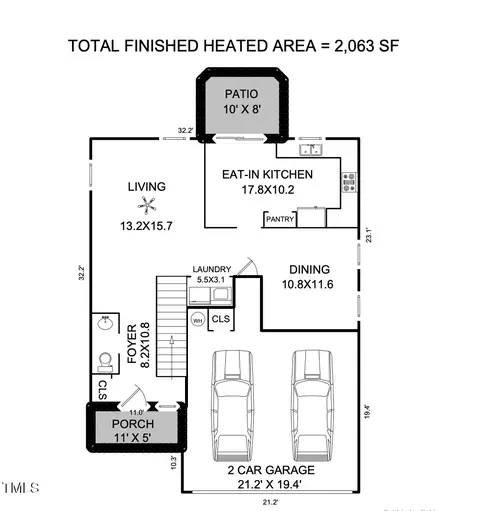Floorplan - 925 Spring Meadow Dr, Durham, NC 27713 photo 1 of 2