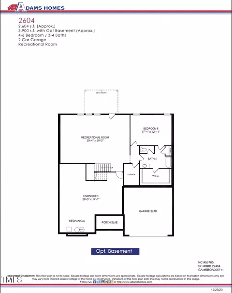 Floorplan - 56 Braddock Ct, Garner, NC 27529 photo 2 of 3