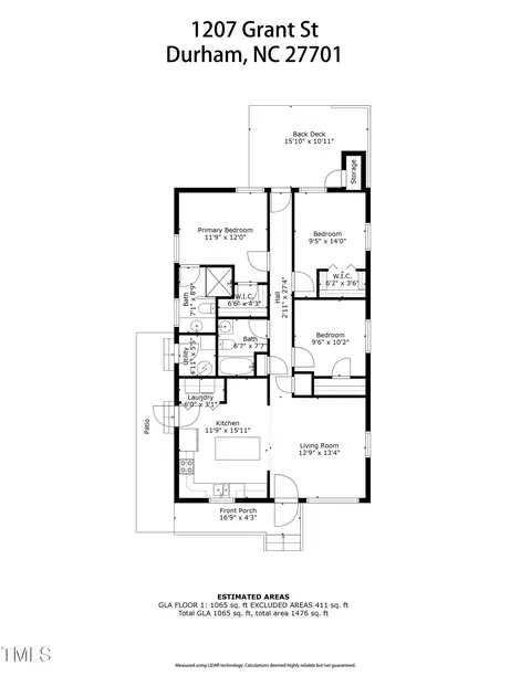 Floorplan - 1207 Grant St, Durham, NC 27701 photo 1 of 2