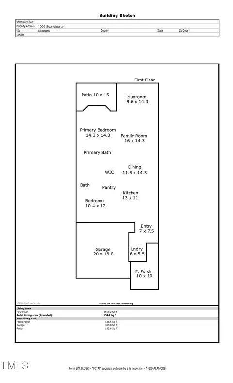 Floorplan - 1004 Sounding Ln, Durham, NC 27703 photo 1 of 1