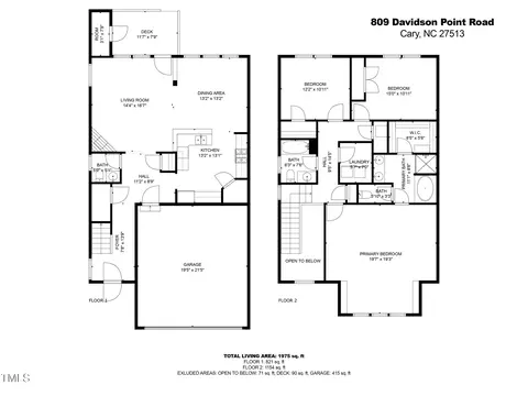 Floorplan - 809 Davidson Point Rd, Cary, NC 27513 photo 1 of 1