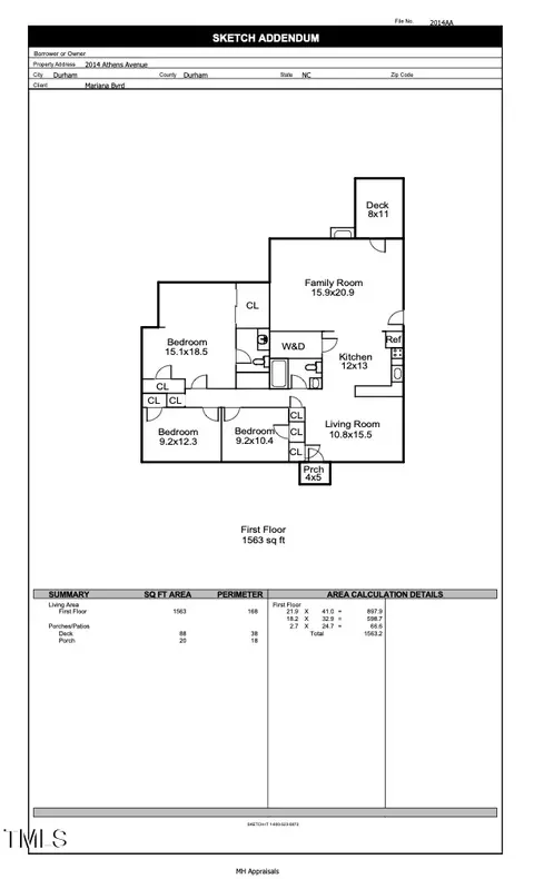 Floorplan - 2014 Athens Ave, Durham, NC 27707 photo 1 of 2