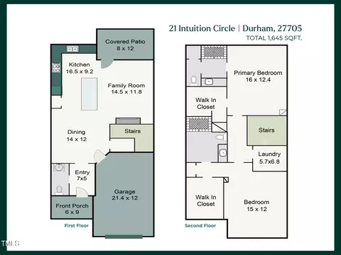 Floorplan - 21 Intuition Cir, Durham, NC 27705 photo 2 of 2