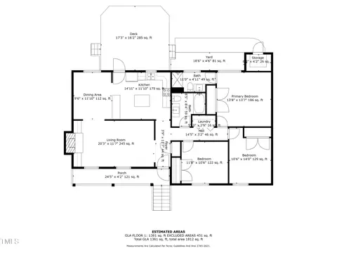 Floorplan - 112 Whithorne Dr, Garner, NC 27529 photo 1 of 2