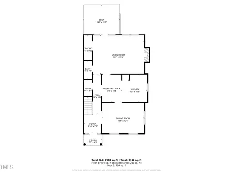Floorplan - 524 Gardner St, Raleigh, NC 27607 photo 4 of 6
