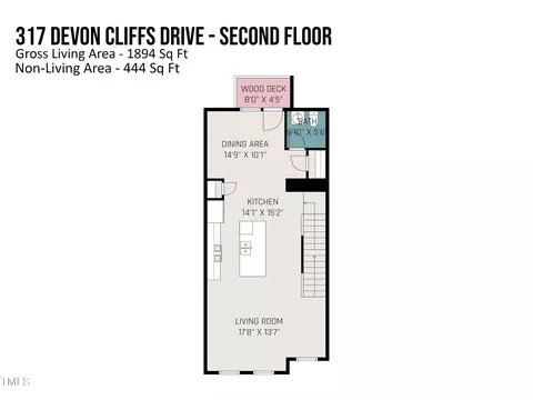 Floorplan - 317 Devon Cliffs Dr, Wake Forest, NC 27587 photo 5 of 6