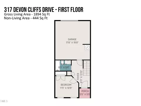 Floorplan - 317 Devon Cliffs Dr, Wake Forest, NC 27587 photo 4 of 6