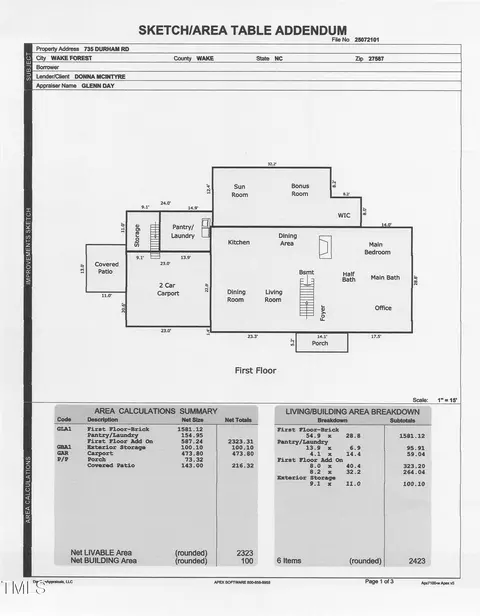 Floorplan - 735 Durham Rd, Wake Forest, NC 27587 photo 1 of 3
