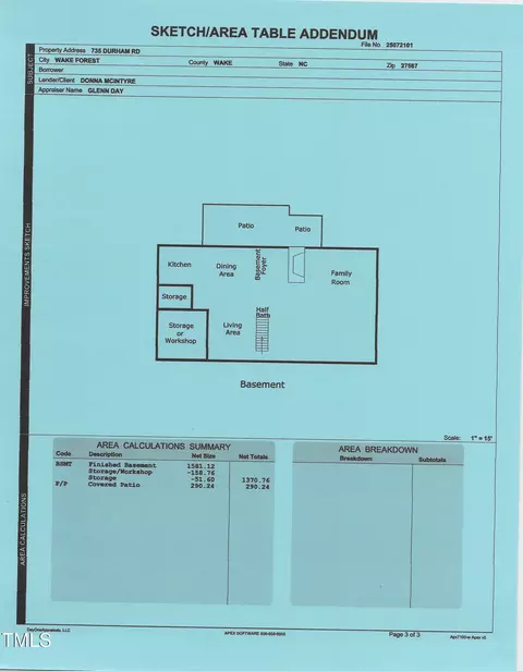 Floorplan - 735 Durham Rd, Wake Forest, NC 27587 photo 3 of 3