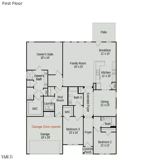 Floorplan - 81 Cheshire Downs Ct, Smithfield, NC 27577 photo 1 of 1