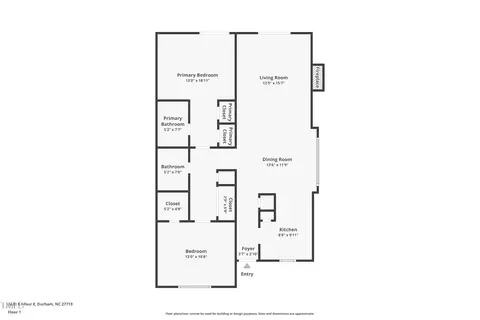 Floorplan - 3431 Balfour E, Durham, NC 27713 photo 1 of 1