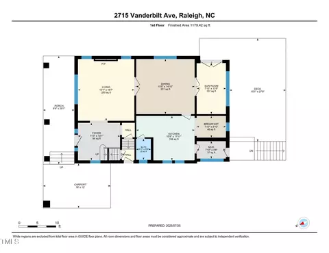 Floorplan - 2715 Vanderbilt Ave, Raleigh, NC 27607 photo 2 of 3