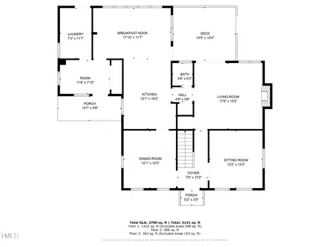 Floorplan - 2809 Elsbeth Ct, Wake Forest, NC 27587 photo 1 of 4