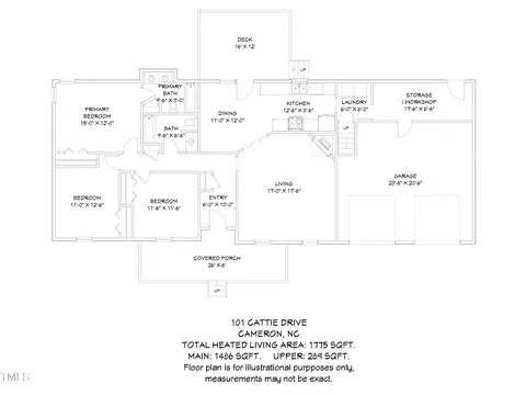 Floorplan - 101 Cattie Dr, Cameron, NC 28326 photo 3 of 4