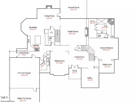 Floorplan - 7405 Portpatrick Ct, Wake Forest, NC 27587 photo 1 of 2